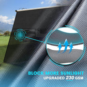 600D Top + Mesh Bottom RV Awning Shade Screen with Zipper for Trailer Camper