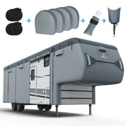 RVMasking 7 Layer 5th Wheel RV Cover with Zipper Door