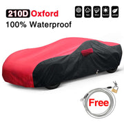 KAKIT Waterproof Car Cover for 1996-2022 C3/C4/C5/C6/C7 Stingray, No Faded UV Resistant for Chevy Corvette Outdoor/Indoor (Red & Black Combo)