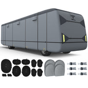 RVMasking 7 Layers Top Heavy Duty Class A RV Cover with 4 Tire Covers for 31'1"-42' Motorhome