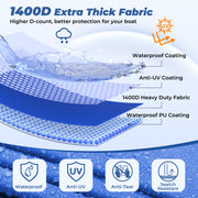 14 foot v hull boat cover