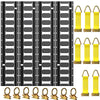 Trekassy 2ft E Track Tie-Down Rail Kit, 4 Pack 2' Etrack Rails with 16PCS E-Track Accessories Including 8 Steel O-Ring Anchors and 8 Rope Tie Offs for Truck Bed, Trailers