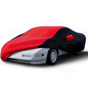 KAKIT Waterproof Car Cover for 1996-2022 C3/C4/C5/C6/C7 Stingray, No Faded UV Resistant for Chevy Corvette Outdoor/Indoor (Red & Black Combo)