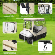 KAKIT 800D Oxford 2~4 Person Golf Cart Enclosure with Roll-up Windshield, Golf Cart Rain Cover Fits Club Car Precedent 2000-2019