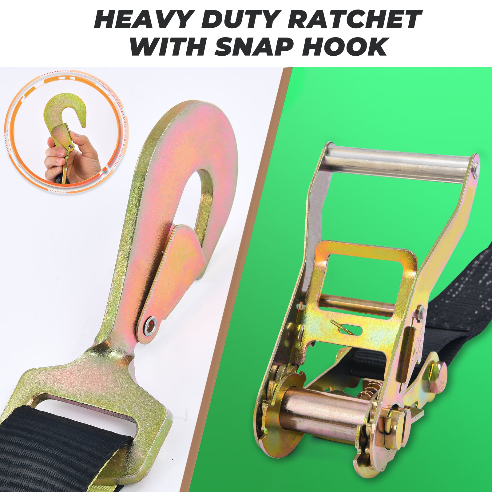KJE 4 Pack Car Tie Down Straps For Trailers - Tire Ratchet Strap With Flat Hooks 2 X 10 10 000lbs Break Strength D0e64bf6 B25d 47d3 B327 Ece5fca489cf.68a0a503bc5753e23b17c8ea67439679