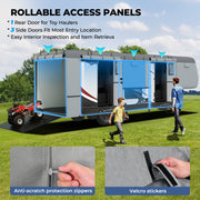 RVMasking 7 Layers Top Heavy Duty 5th Wheel RV Cover with 4 Tire Covers for 28'1"-43'