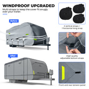 RVMasking 600D Top Waterproof RV Travel Trailer Cover for 15'1"-40'