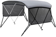 KAKIT 3/4 Bow Bimini Top with Easy to Install Sidewalls Heavy Duty Canvas Boat Cover