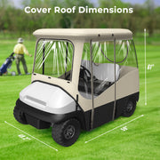 KAKIT 800D Oxford 2~4 Person Golf Cart Enclosure with Roll-up Windshield, Golf Cart Rain Cover Fits Club Car Precedent 2000-2019