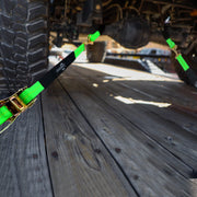 Trekassy Car Tie Down Straps for Trailers with Snap Hooks, Ratchet Tie Downs for Car, Truck, UTV & More, 10000 lb Break Strength, Includes (4) 24 Inch Axle Straps, (4) 36 Inch Axle Straps