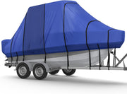 RVMasking 1200D Partial Reinforced Hard Top/T-Top Boat Cover with Motor Cover for Center Console Boat with T TOP Roof