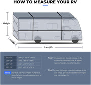 RVMasking 7 Layers top Class C RV Cover With Rear Side Roll-Up Door Fits 23'1"-32' Motorhome