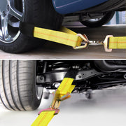 Trekassy Car Tie Down Straps for Trailers with Snap Hooks, 2" x 96" Ratchet Car Straps