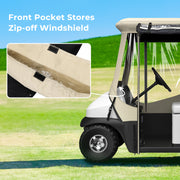 KAKIT 800D Oxford 2~4 Person Golf Cart Enclosure with Roll-up Windshield, Golf Cart Rain Cover Fits Club Car Precedent 2000-2019