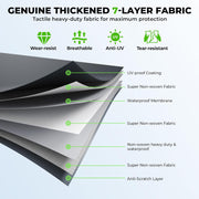 Extra Thick 7 Layers Travel Trailer RV Cover, Anti-UV, Weatherproof, Rip-Stop, Utility Heavy Duty RV Cover 31'7"-34'