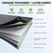 Fonzier Extra Thick 7 Layers Travel Trailer RV Cover, Anti-UV, Weatherproof, Rip-Stop, Utility Heavy Duty RV Cover for 22'1"-24'