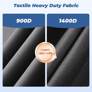 Trailerable Boat Cover, 1400D Center Reinforced, 16'-18.5', Black | Heavy Duty Marine Fabric, Waterproof, UV Resistant, Tear-Resistant, Air Vents, 11 Straps, fits V-hull Bass Tracker Boat