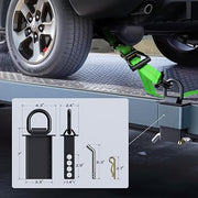 Trekassy Car Tie Down Straps for Trailers with Stake Pocket D Ring (4PK), Includes 4 Pack Axle Straps, 10,000lbs Break Strength, Used for Car, Truck, UTV Transport