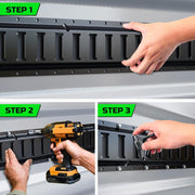 Trekassy 8ft E Track Rail Kit with 4 Ratchet Straps & 4 O-Rings, Heavy-Duty Black E-Track for Trailers, Vans, Trucks, Garages