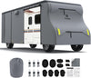 Heavy Duty 7 Layers Class C RV Cover Anti-UV for 29’-32’ Motorhome Breathable Rip-Stop with 2Pcs Long Straps & Gutter Spout Covers - Dark Gray