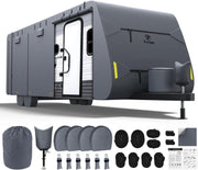 Extra Thick 7 Layers Travel Trailer RV Cover, Anti-UV, Weatherproof, Rip-Stop, Utility Heavy Duty RV Cover 31'7"-34'