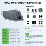 Extra Thick 7 Layers Travel Trailer RV Cover, Anti-UV, Weatherproof, Rip-Stop, Utility Heavy Duty RV Cover 31'7"-34'