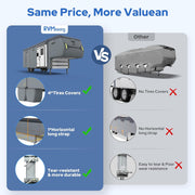 RVMasking 5th Wheel RV Cover, 34'1"-37' Heavy Duty 7 Layers Top Fifth Wheel Cover with 4 Tire Covers