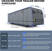 RVMasking 38'1"-42' Top Class A RV Cover, 9 Layers Waterproof, Anti-UV, 4 Tire Covers, Rip-Stop