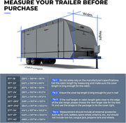 RVMasking Heavy Duty 7 Layers Top Travel Trailer Cover with 4 Tire Cover for 15'1"-40'