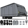 RVMasking 7 Layers top RV Travel Trailer Cover With Rear Side Roll-Up Door Fits 15'1"-40'