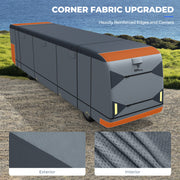 RVMasking 7 Layers Top Heavy Duty Class A RV Cover with 4 Tire Covers for 31'1"-42' Motorhome