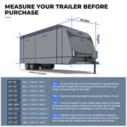 RVMasking 7 Layers Top Heavy Duty RV Travel Trailer Cover for 15'1"-40'