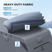 Extra Thick 6 Layers Travel Trailer RV Cover for 15'1"-37', Anti-UV, Weatherproof, Rip-Stop