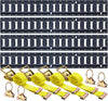 Trekassy E Track Tie-Down Rail Kit - 12 Pieces: 4 Pack 4ft Etrack Rails & 8 Enclosed Trailer Accessories for Trucks, Vans, Garages, Trailers Tie Down System