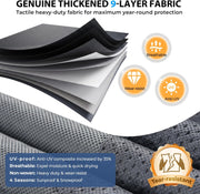RVMasking 9 Layers Top Heavy Duty Travel Trailer RV  Cover for 15'1"-40' Windproof, UV resistant