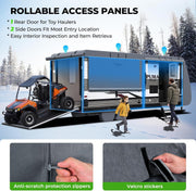 Fonzier Extra Thick 7 Layers Travel Trailer RV Cover, Anti-UV, Weatherproof, Rip-Stop, Utility Heavy Duty RV Cover for 22'1"-24'