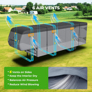 5th Wheel RV Cover Upgraded 7 Layers Heavy Duty RV Cover 34'1''-37' for Motorhome Weatherproof, Anti-UV, Rip-Stop, Breathable