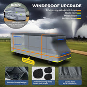 RVMasking Class C RV Cover, 9 Layers Waterproof Top (26'1"-29', Dark Gray)