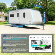 RVMasking 7 Layers Top Heavy Duty Travel Trailer RV  Cover for 15'1"-40' Windproof, UV resistant