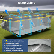 RVMasking 5th Wheel RV Cover, 9 Layers Waterproof
