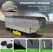 5th Wheel RV Cover Upgraded 7 Layers Heavy Duty RV Cover 34'1''-37' for Motorhome Weatherproof, Anti-UV, Rip-Stop, Breathable