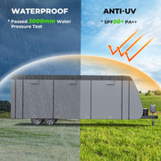 Travel Trailer RV Cover Heavy Duty 7 Layers, Anti-UV, Rip-Stop, Utility RV Cover 28'7"-31'6"