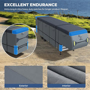 RVMasking 5th Wheel RV Cover, 31'1"-34' Heavy Duty 7 Layers Top Fifth Wheel Cover with 4 Tire Covers, Windproof Rip-Stop Anti-UV Trailer Cover, Dark Gray