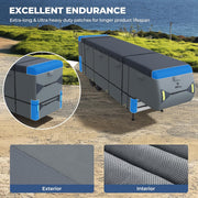 RVMasking 5th Wheel RV Cover, 9 Layers Waterproof Top(37'1"-40', Dark Gray)