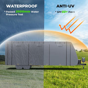 Extra Thick 7 Layers Travel Trailer RV Cover, Anti-UV, Weatherproof, Rip-Stop, Utility Heavy Duty RV Cover 31'7"-34'